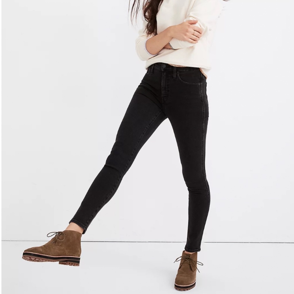 Madewell 9" High-Rise Supersoft Skinny Black Jeans 25P